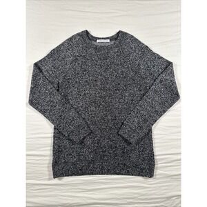 Mika Jaymes Men's Soft Knit Melange Pullover Sweater Grey Size Medium